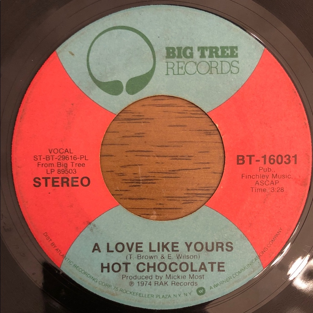 Hot Chocolate A Love Like Yours Vinyl 45 Record